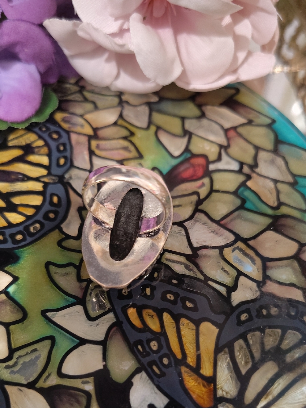 Coppernite Gemstone Ring 925 Silver - Size 6 - Picture 4 of 8